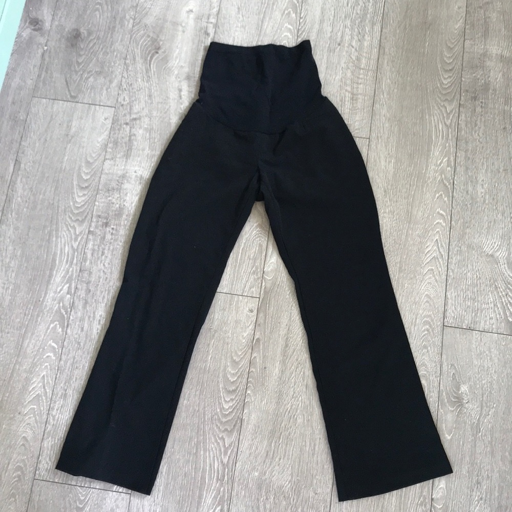 Black maternity slacks